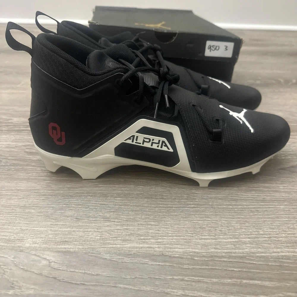 Nike Jordan Alpha Menace Pro 3 SMU P OKLAHOMA SOONERS Cleats, Men's Size 16